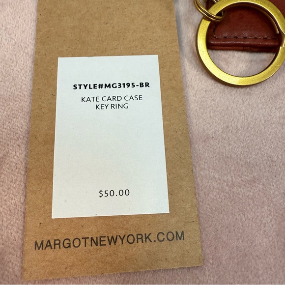 NWT Margot New York Mahogany Leather Card Holder with Keychain - Picture 4 of 4